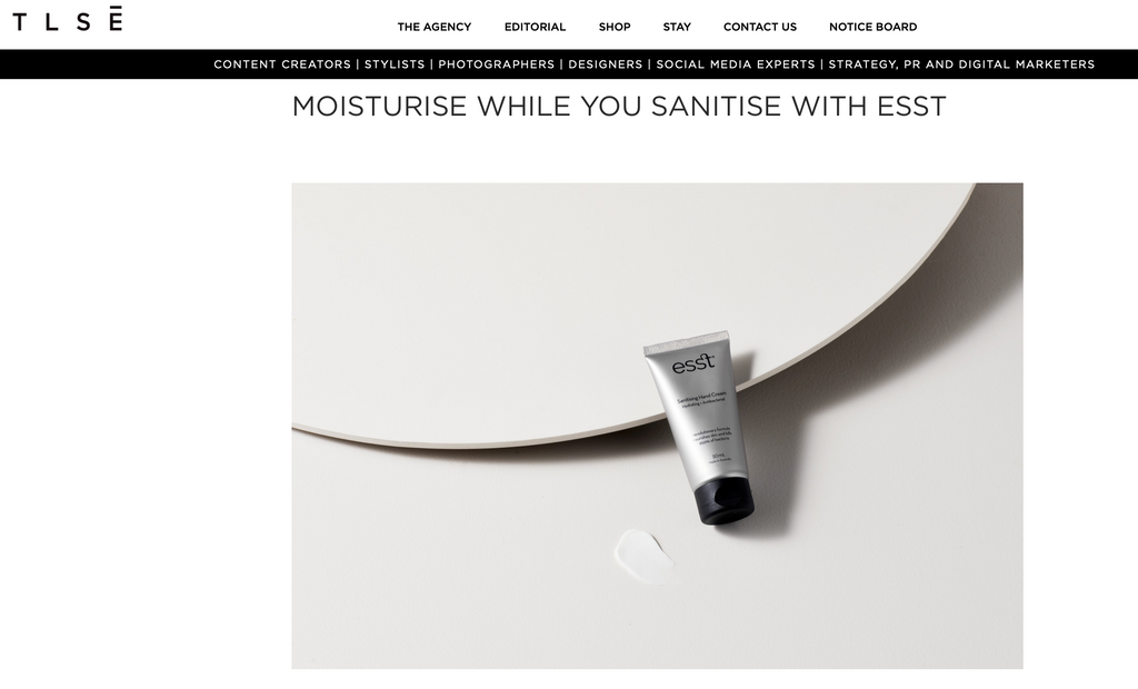 THE LIFESTYLE EDIT Moisturise while you sanitise with esst